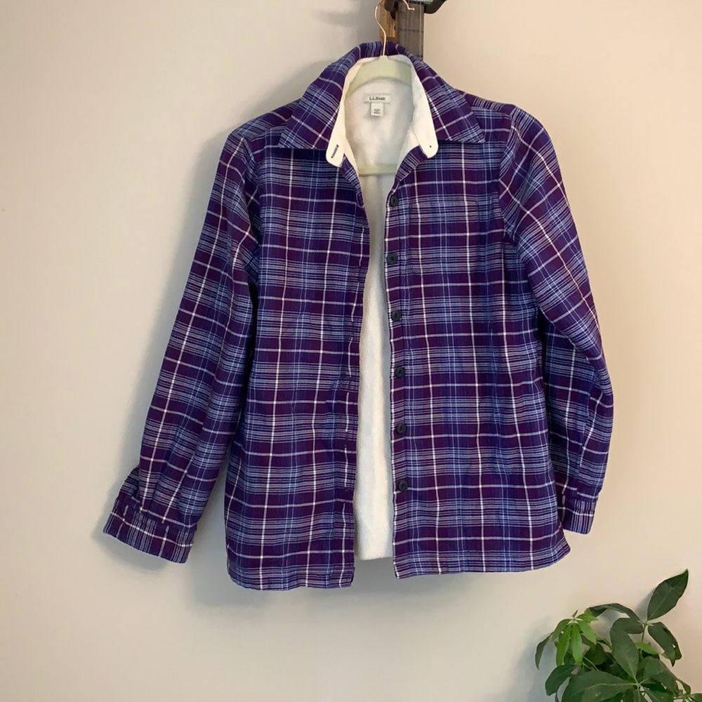 LL Bean Sherpa Lined Shirt Jacket